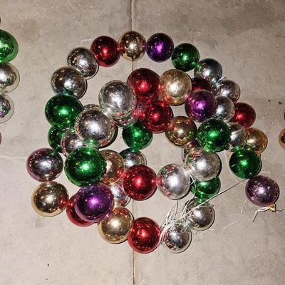 Six 7 foot long hard plastic Christmas garland - indoor outdoor use
