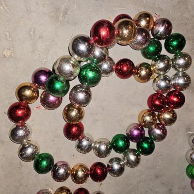 Six 7 foot long hard plastic Christmas garland - indoor outdoor use