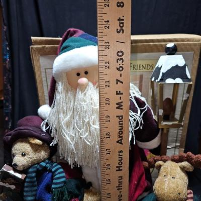 Grandeur Noel Collectors edition Fabric Santa & Friends with original box
