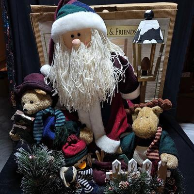 Grandeur Noel Collectors edition Fabric Santa & Friends with original box