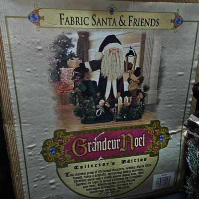 Grandeur Noel Collectors edition Fabric Santa & Friends with original box