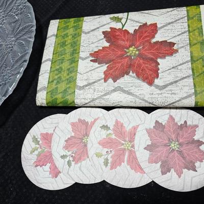 Christmas Crystal dinnerware - Bowl, platter and more