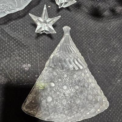 Christmas Crystal dinnerware - Bowl, platter and more