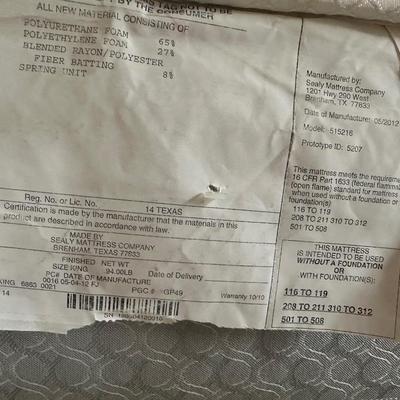 Sealy Posturepedic King Size Mattress