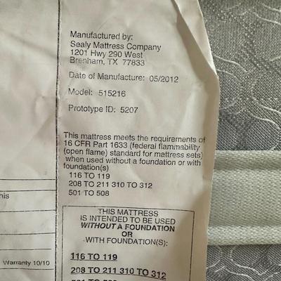 Sealy Posturepedic King Size Mattress