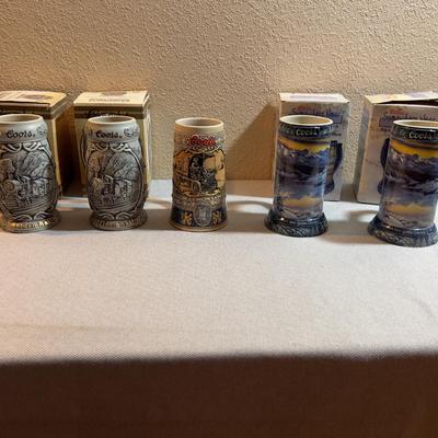 COORS 5 COLLECTORS Mugs with Boxes