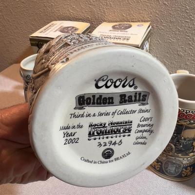 COORS 5 COLLECTORS Mugs with Boxes