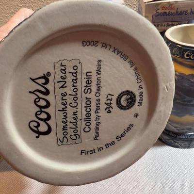 COORS 5 COLLECTORS Mugs with Boxes