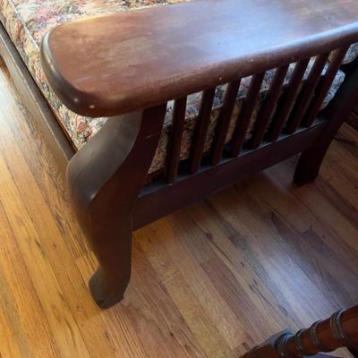 Sale Photo Thumbnail #159: Cushion is in good clean condition. Old. Antique age. Measures 51" Wide 