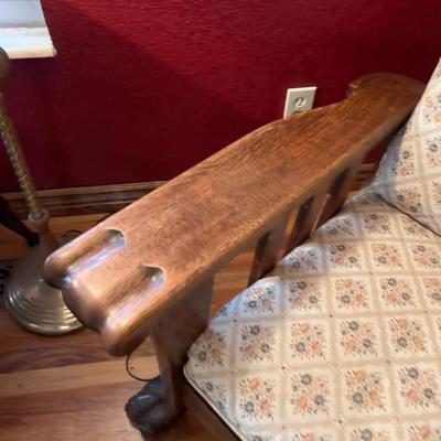 Antique OAK Claw Footed MORRIS CHAIR