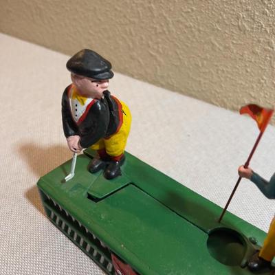 Antique Reproduction Toy Bank GOLF THEME