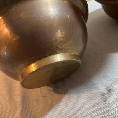 2 Matching BRASS Spittoons marked "GOLDFIELD HOTEL, GOLDFIELD NEVADA