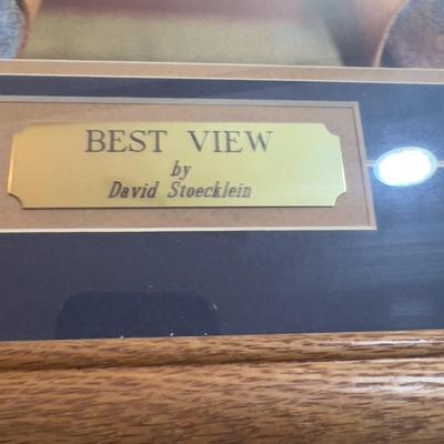 Photograph print Titled, BEST VIEW or Alternate Title WRANGLE BUTTS DRIVE ME NUTS