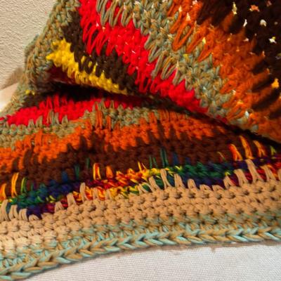 Crazy Colored Hand Crocheted Quilt