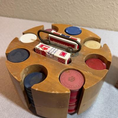 Lets Play Poker! We got Chips, One has Bakelite handles, (COLLECTIBLE!)