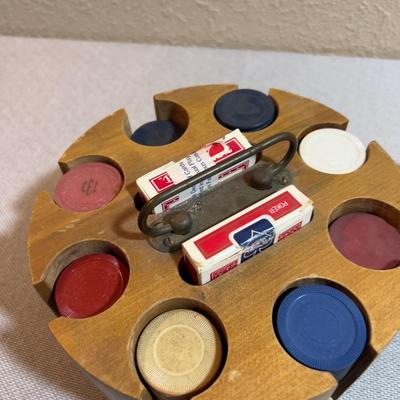 Lets Play Poker! We got Chips, One has Bakelite handles, (COLLECTIBLE!)