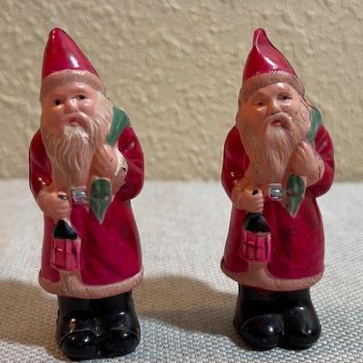 2 Celluloid Santa's