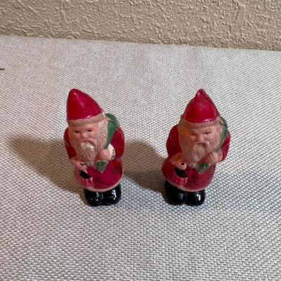 2 Celluloid Santa's