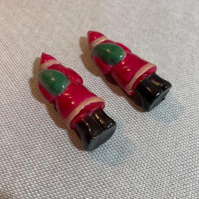 2 Celluloid Santa's