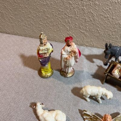 Vintage Plastic Nativity Scene: Jesus, Mary and Joseph