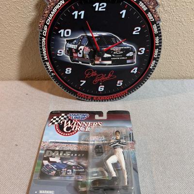 Dale Earnhardt Clock & Figurine