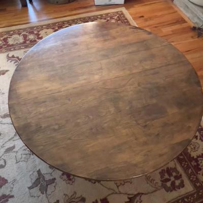 Large Round Wood Coffee Table