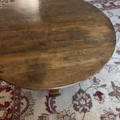 Large Round Wood Coffee Table