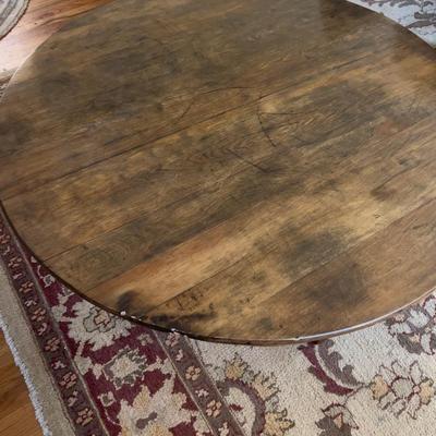 Sale Photo Thumbnail #576: 42" Diameter stands 15" Tall. Its been refinished and its actually an old dining table that’s been converted to a coffee table. 