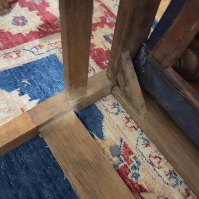 Antique Mission oak Settle LOVE Seat