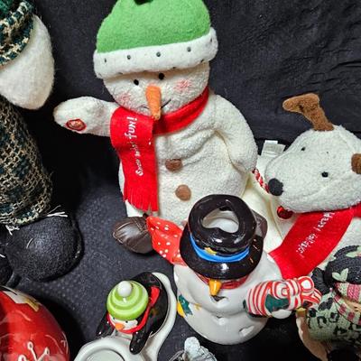 Christmas Snowman collection - glass Ice cycles - Animated snowmen - large basket and more