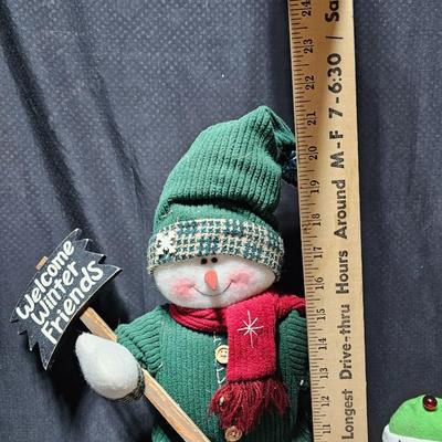 Christmas Snowman collection - glass Ice cycles - Animated snowmen - large basket and more
