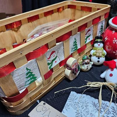 Christmas Snowman collection - glass Ice cycles - Animated snowmen - large basket and more