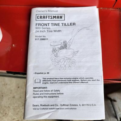 Craftsman Front tine Tiller 900 Series