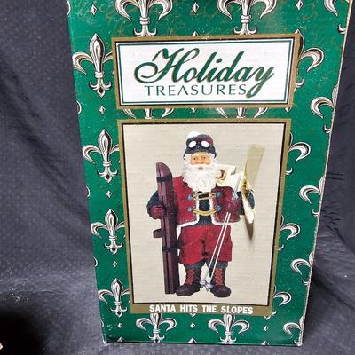 Christmas time is a time for Skiing! Santa Skier and a beautiful. Holtzkunst Christian Ulbricht Nutcracker - Skier