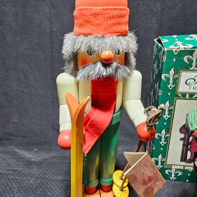 Christmas time is a time for Skiing! Santa Skier and a beautiful. Holtzkunst Christian Ulbricht Nutcracker - Skier