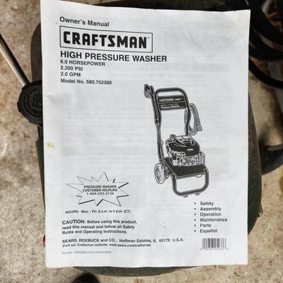 Craftsman Pressure washer 6. HP