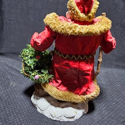 Santa clause with two brass deer
