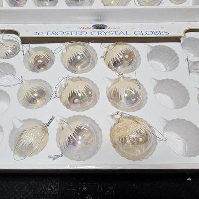 Beautiful Vintage Christmas ornaments - Handblown glittery frosted bulbs