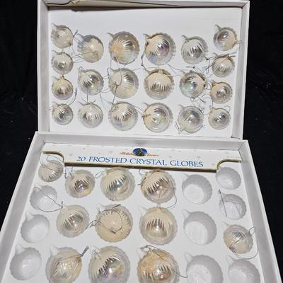 Beautiful Vintage Christmas ornaments - Handblown glittery frosted bulbs