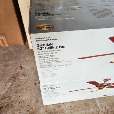 2 New Sealed Hampton Bay Glendale 52" Ceiling Fan