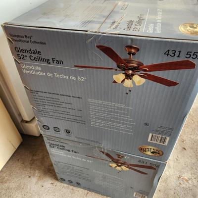 2 New Sealed Hampton Bay Glendale 52" Ceiling Fan