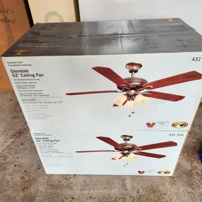 2 New Sealed Hampton Bay Glendale 52" Ceiling Fan