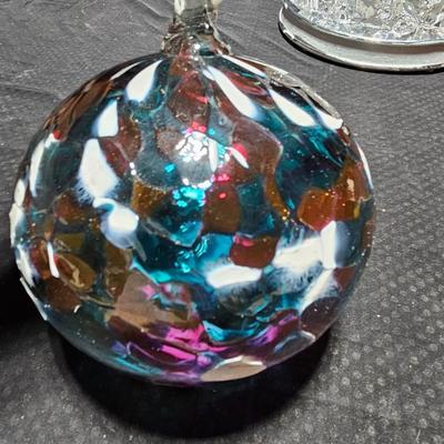 Beautiful Handblown Christmas Tree ornaments, confetti bulbs and a large color changing musical tree