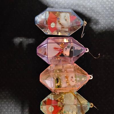 Four excellent Vintage Jewel Bright ornaments