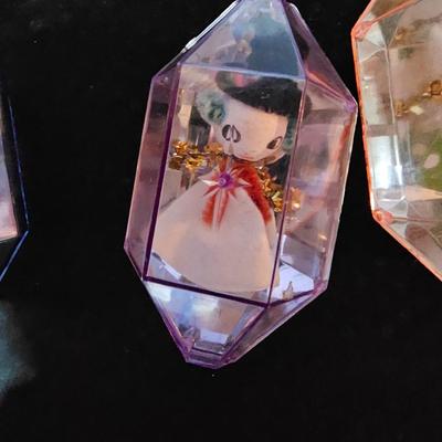 Four excellent Vintage Jewel Bright ornaments