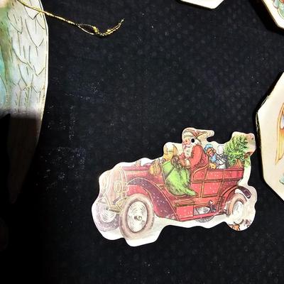 Vintage Christmas tree ornaments - Avon fabric - Merrimack ornaments