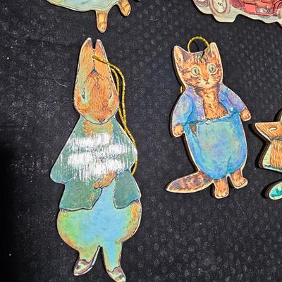 Vintage Christmas tree ornaments - Avon fabric - Merrimack ornaments