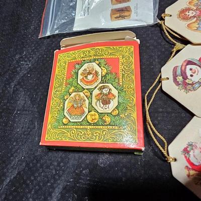 Vintage Christmas tree ornaments - Avon fabric - Merrimack ornaments