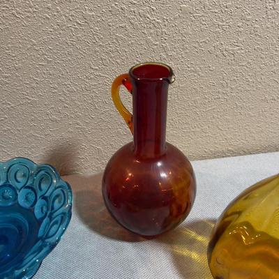 Fabulous Collection of colored GLASS From the 60's and 70's