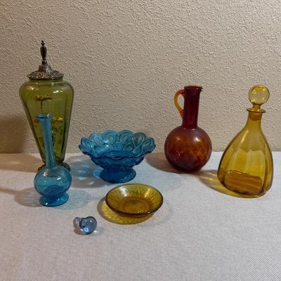 Fabulous Collection of colored GLASS From the 60's and 70's